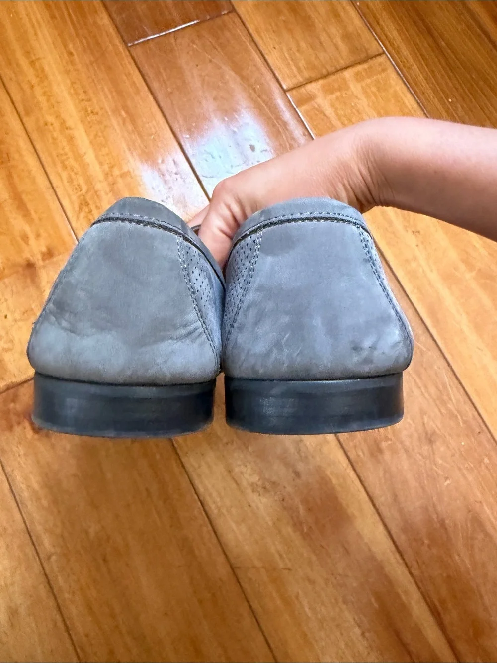 Magnanni Gray Suede Bit Loafers
